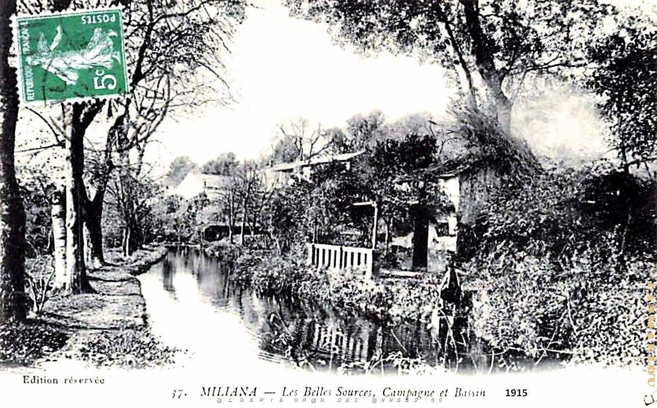 Miliana - Belles Sources - Campagne et Bassin - 1915.jpg